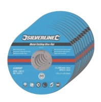 115mm Silverline Metal Cutting Discs 115 x 3 x 22.23 Pack 10